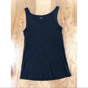LOFT | Size L Black Cotton Tank